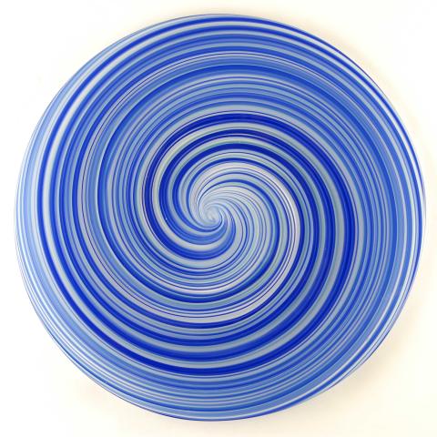 Blue swirl plate