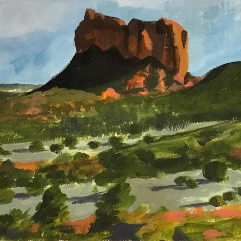 Sedona, Arizona. Acrylic on Paper. 10in x 16in