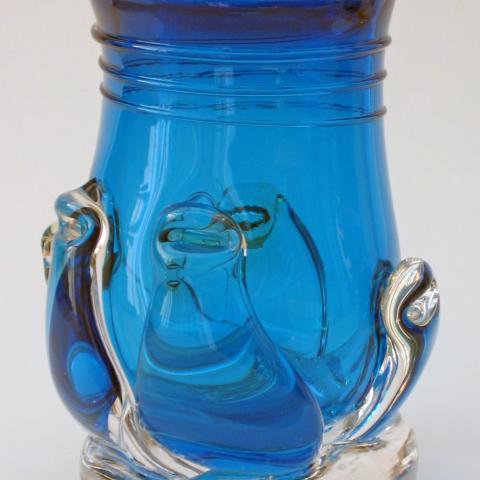Lillypad blue vase